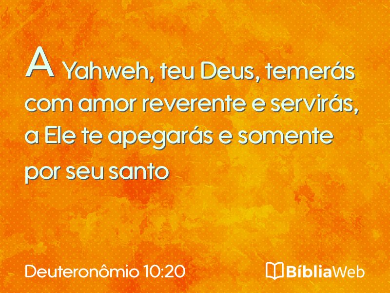 Deuteronômio 10:20 em imagem para compartilhar