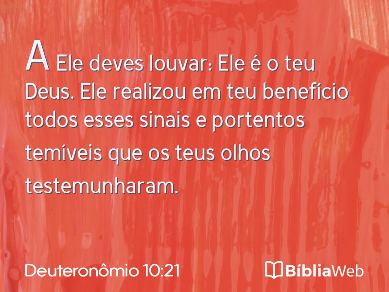 Deuteronômio 10:21 em imagem para compartilhar