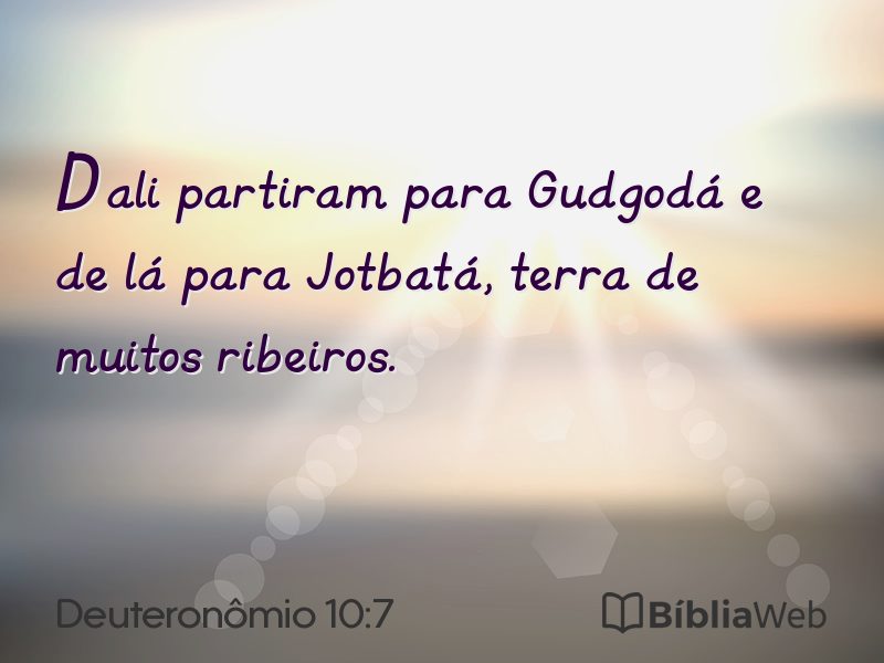 Deuteronômio 10:7 em imagem para compartilhar