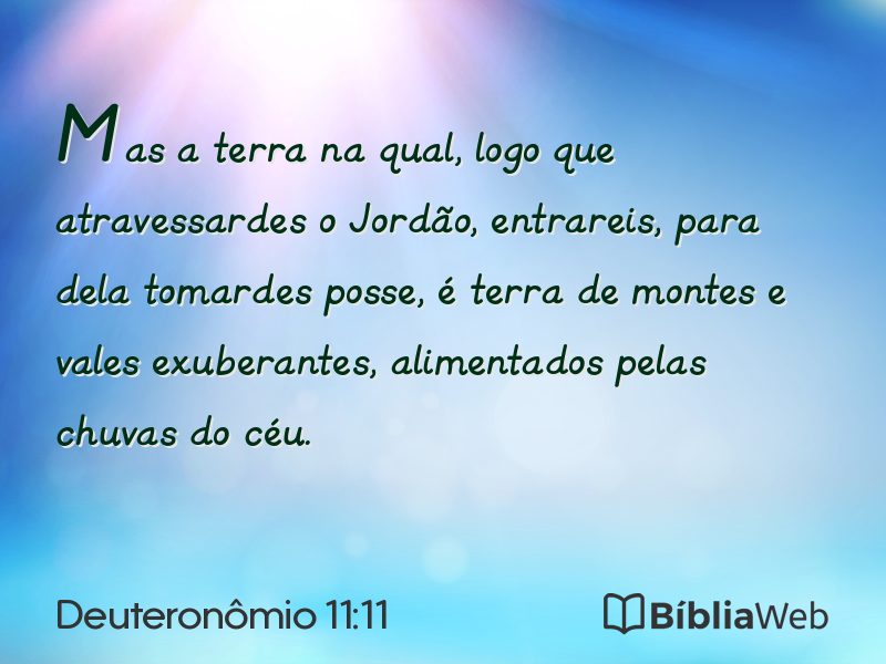Deuteronômio 11:11 em imagem para compartilhar