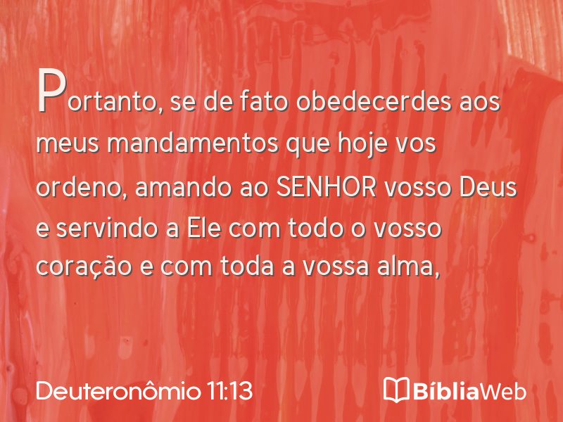 Deuteronômio 11:13 em imagem para compartilhar