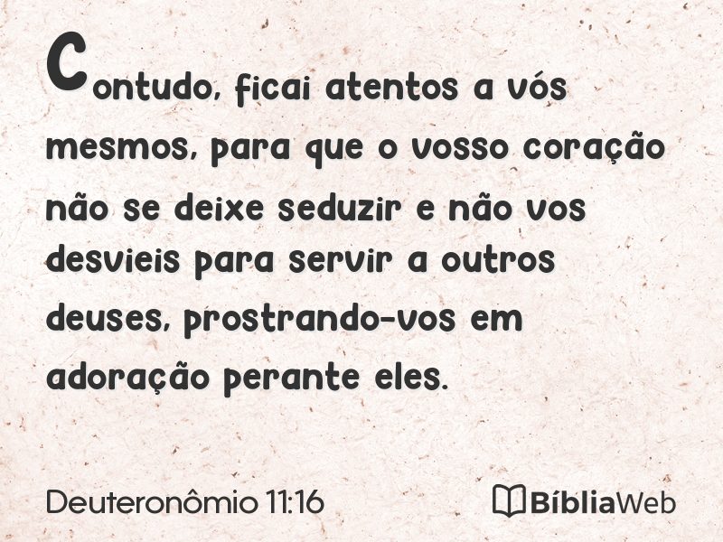 Deuteronômio 11:16 em imagem para compartilhar