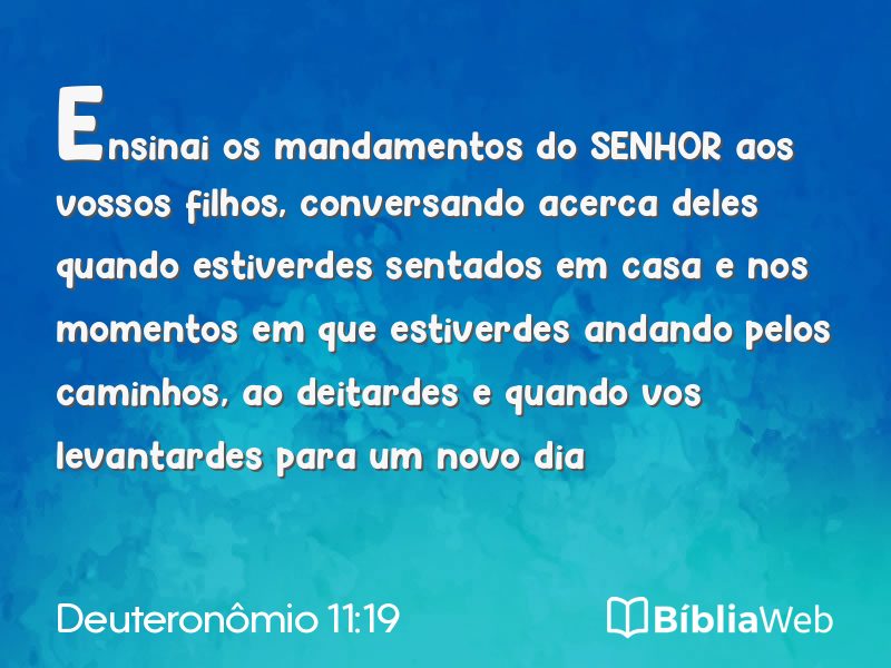 Deuteronômio 11:19 em imagem para compartilhar