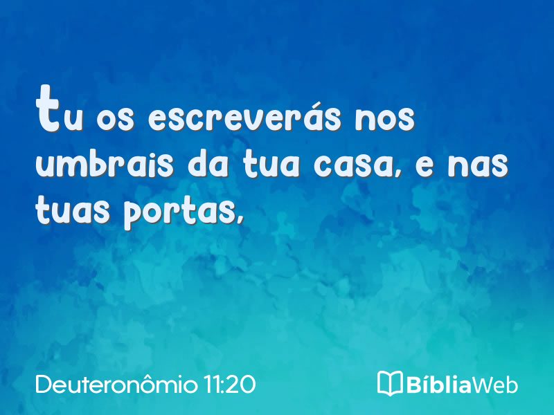 Deuteronômio 11:20 em imagem para compartilhar