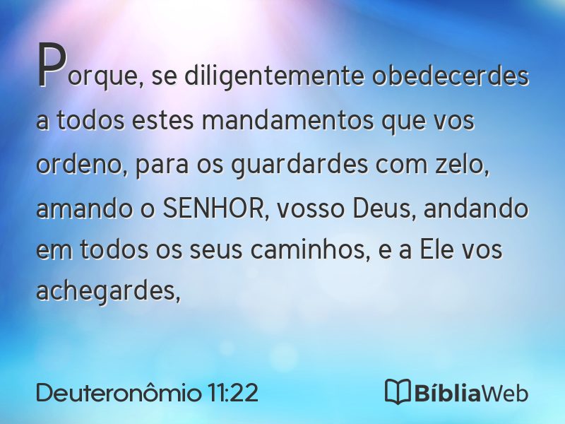 Deuteronômio 11:22 em imagem para compartilhar