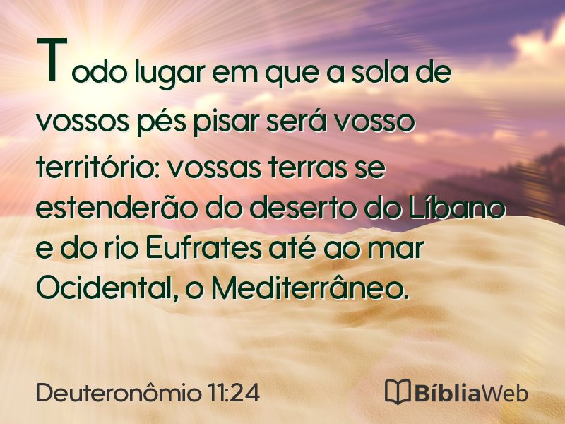Deuteronômio 11:24 em imagem para compartilhar
