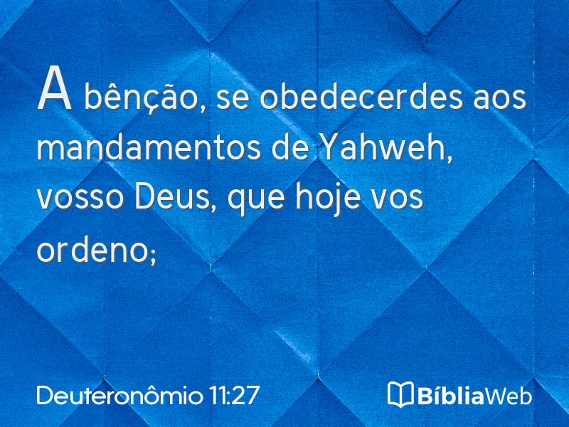 Deuteronômio 11:27 em imagem para compartilhar