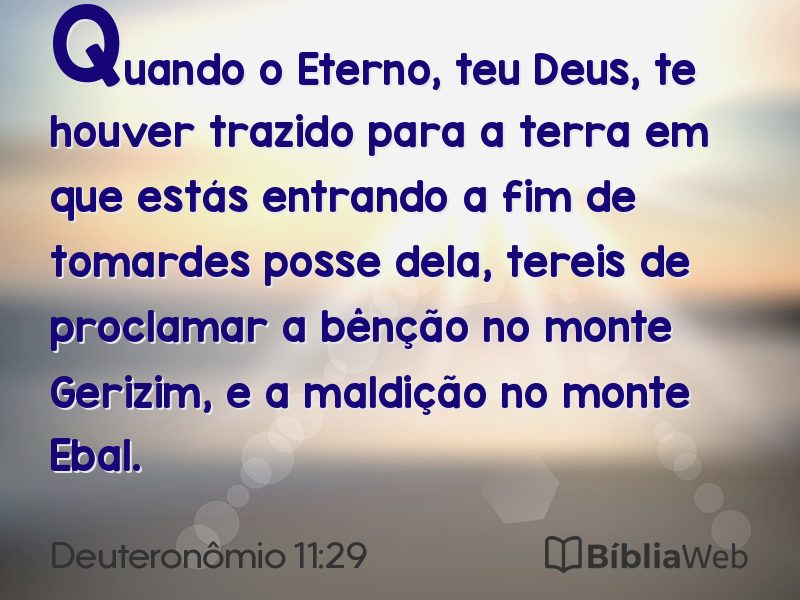 Deuteronômio 11:29 em imagem para compartilhar