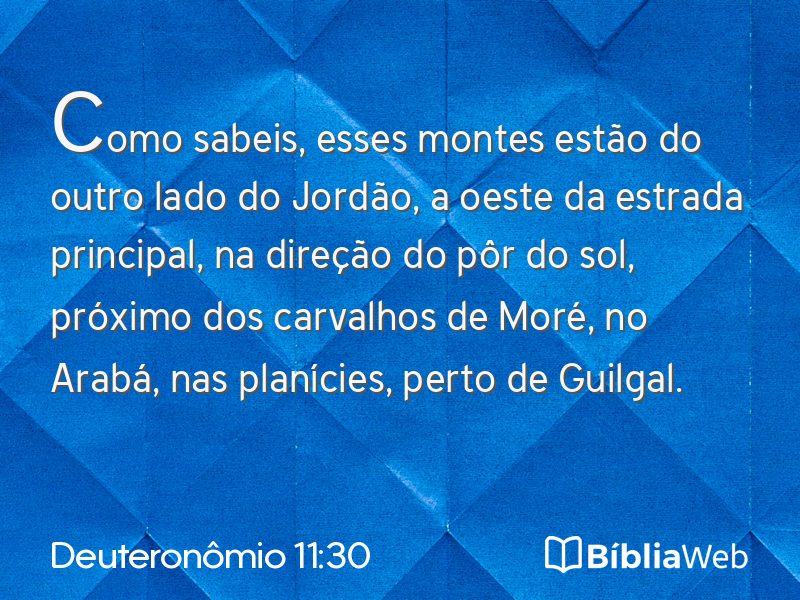 Deuteronômio 11:30 em imagem para compartilhar