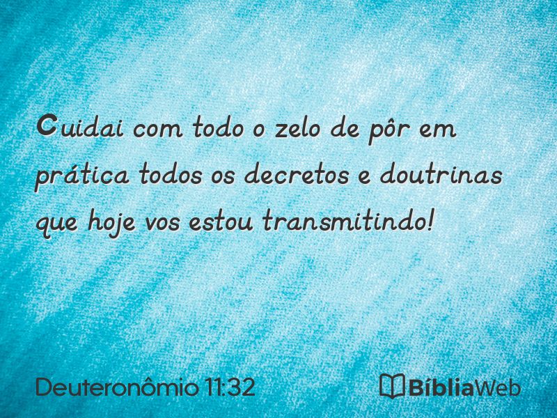 Deuteronômio 11:32 em imagem para compartilhar