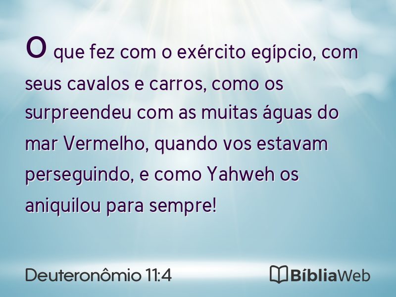 Deuteronômio 11:4 em imagem para compartilhar