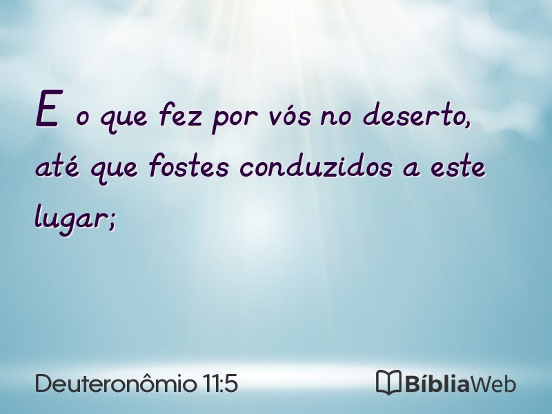 Deuteronômio 11:5 em imagem para compartilhar