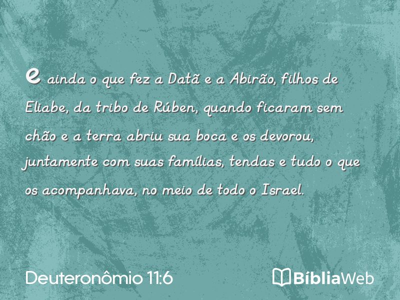 Deuteronômio 11:6 em imagem para compartilhar