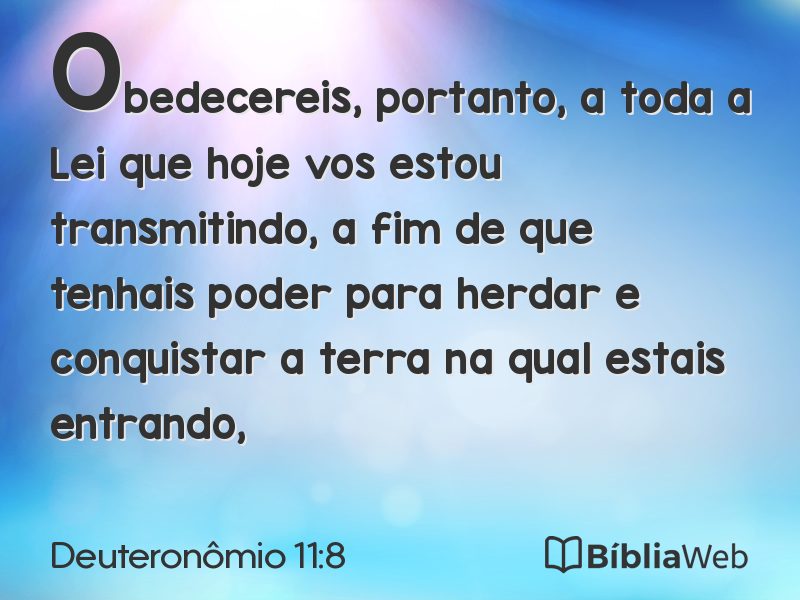 Deuteronômio 11:8 em imagem para compartilhar