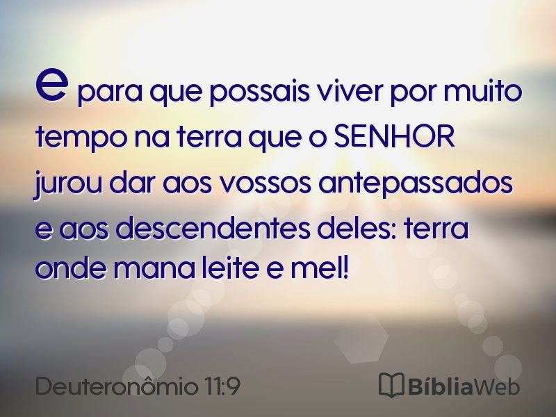 Deuteronômio 11:9 em imagem para compartilhar