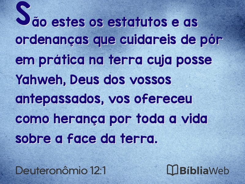 Deuteronômio 12:1 em imagem para compartilhar