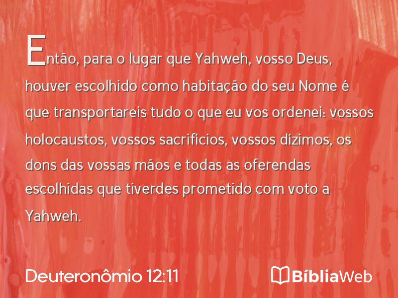 Deuteronômio 12:11 em imagem para compartilhar