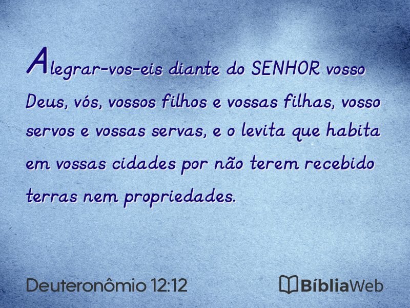 Deuteronômio 12:12 em imagem para compartilhar