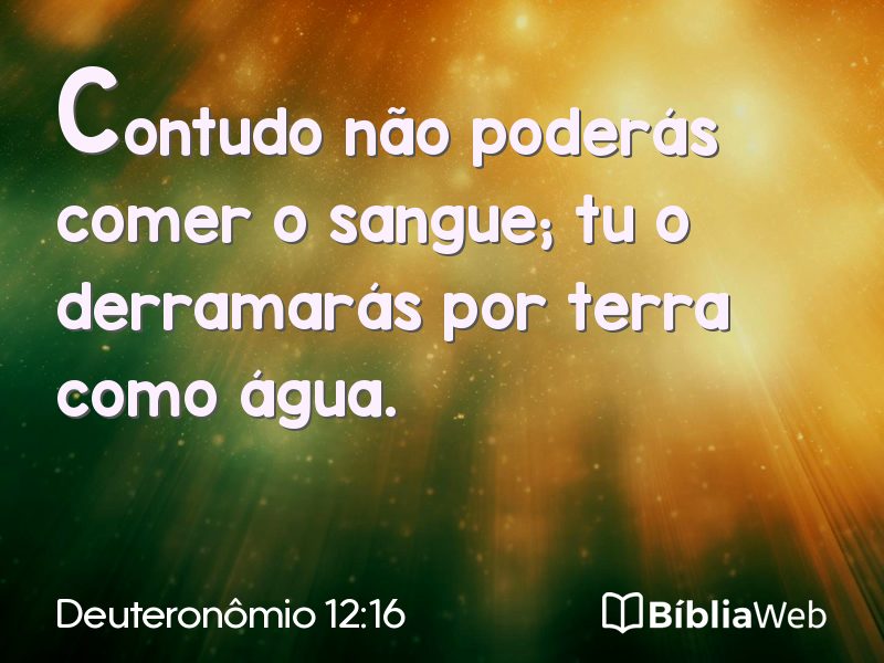 Deuteronômio 12:16 em imagem para compartilhar