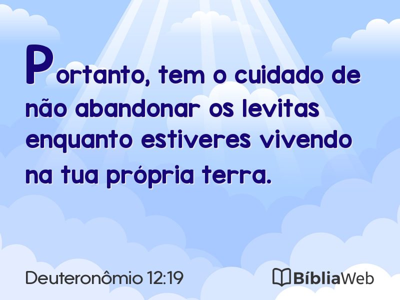 Deuteronômio 12:19 em imagem para compartilhar