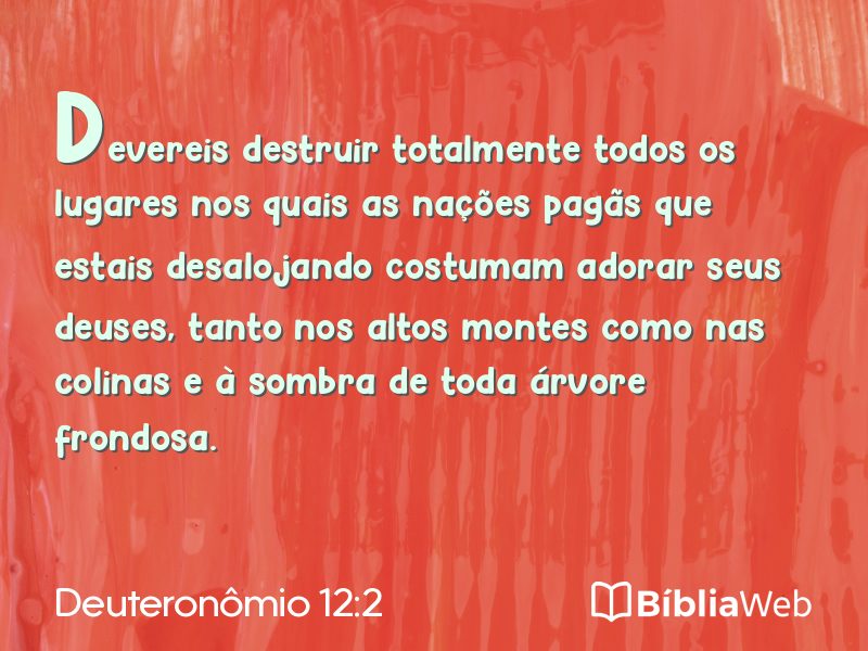 Deuteronômio 12:2 em imagem para compartilhar