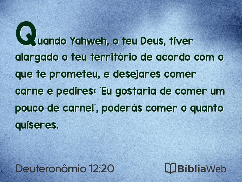 Deuteronômio 12:20 em imagem para compartilhar