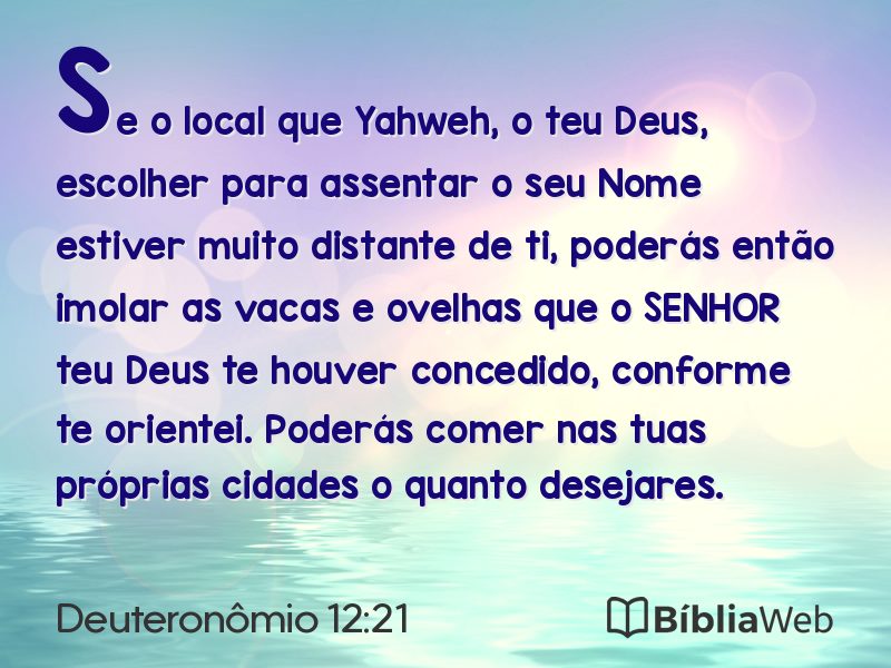 Deuteronômio 12:21 em imagem para compartilhar