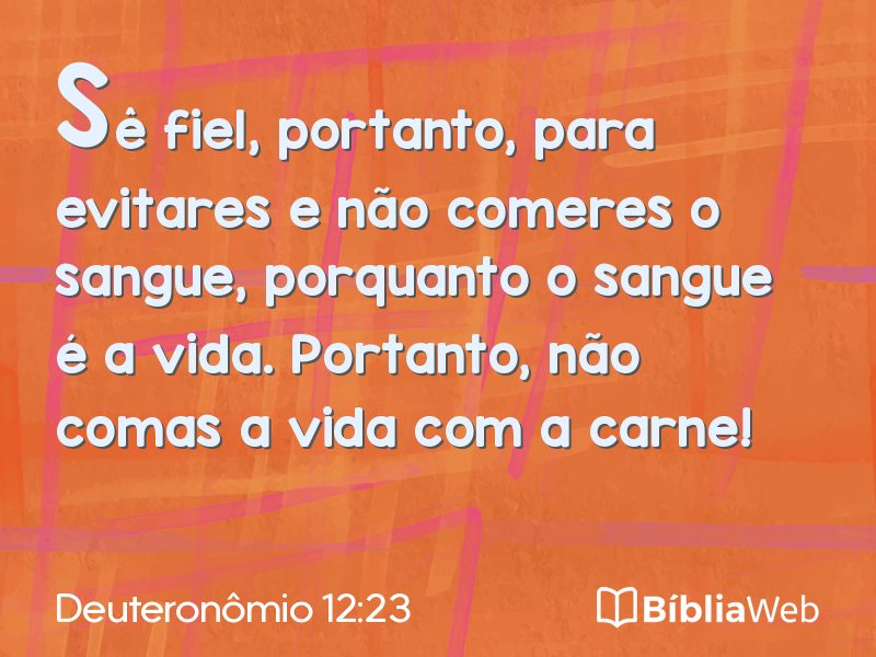 Deuteronômio 12:23 em imagem para compartilhar