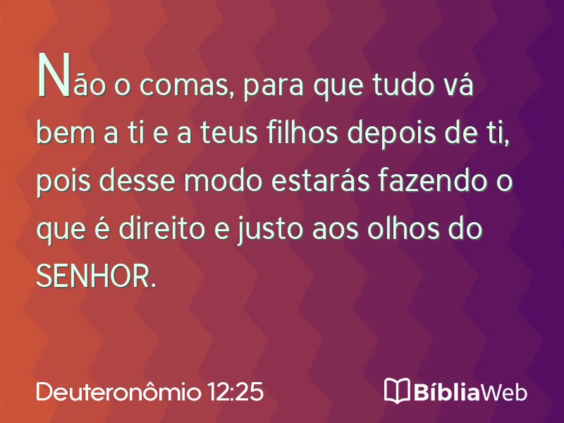 Deuteronômio 12:25 em imagem para compartilhar