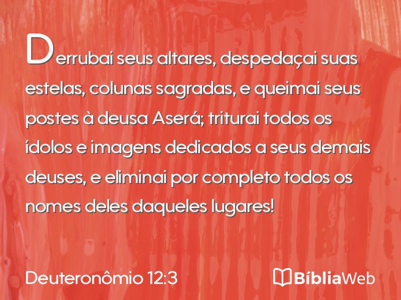 Deuteronômio 12:3 em imagem para compartilhar