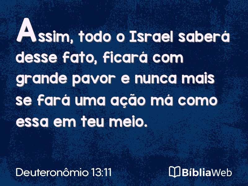 Deuteronômio 13:11 em imagem para compartilhar