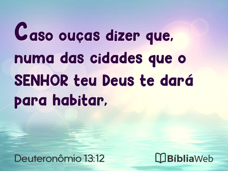 Deuteronômio 13:12 em imagem para compartilhar