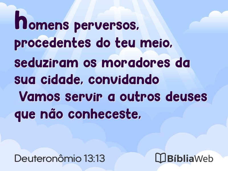 Deuteronômio 13:13 em imagem para compartilhar
