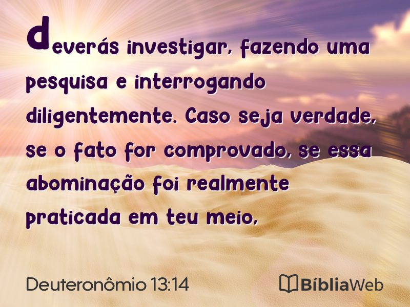 Deuteronômio 13:14 em imagem para compartilhar
