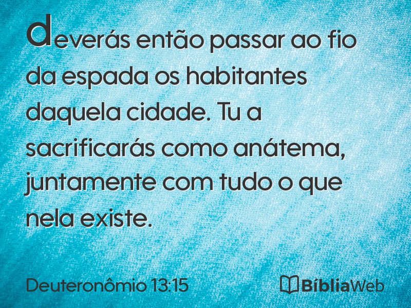 Deuteronômio 13:15 em imagem para compartilhar