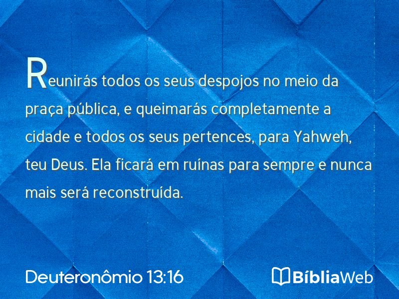 Deuteronômio 13:16 em imagem para compartilhar