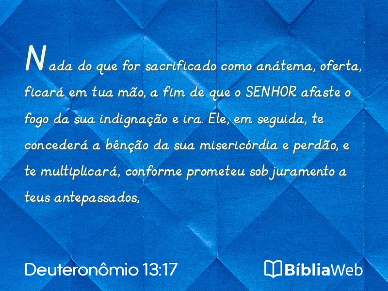 Deuteronômio 13:17 em imagem para compartilhar