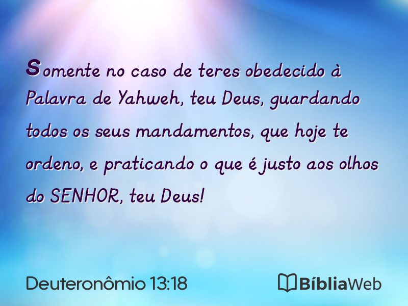 Deuteronômio 13:18 em imagem para compartilhar