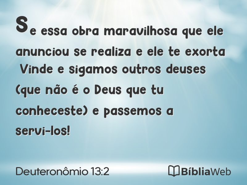 Deuteronômio 13:2 em imagem para compartilhar