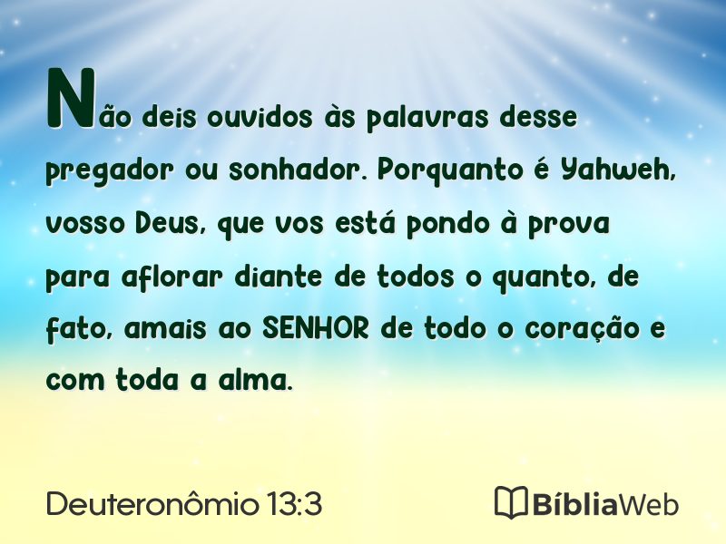 Deuteronômio 13:3 em imagem para compartilhar