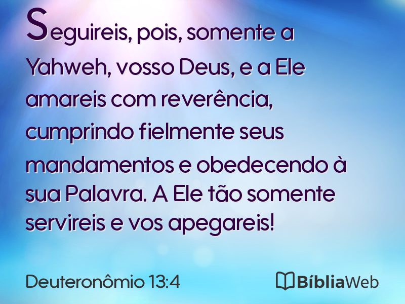 Deuteronômio 13:4 em imagem para compartilhar