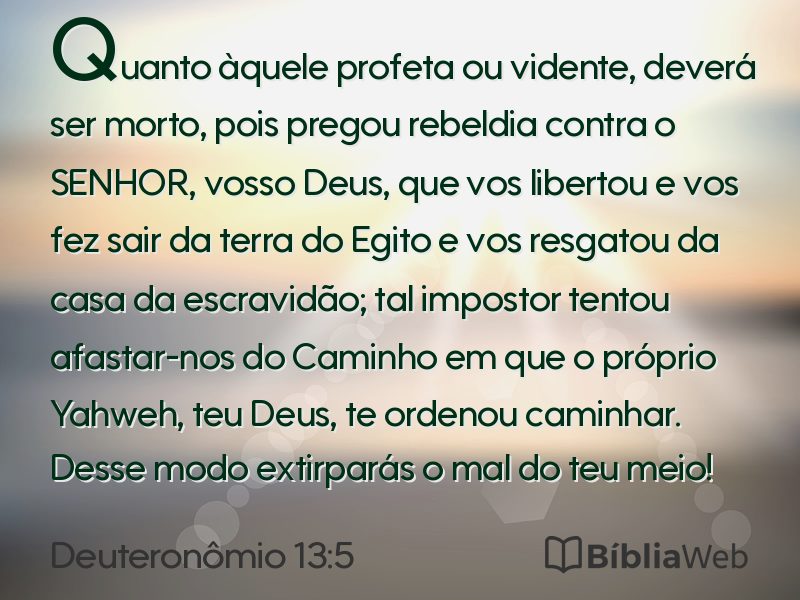 Deuteronômio 13:5 em imagem para compartilhar