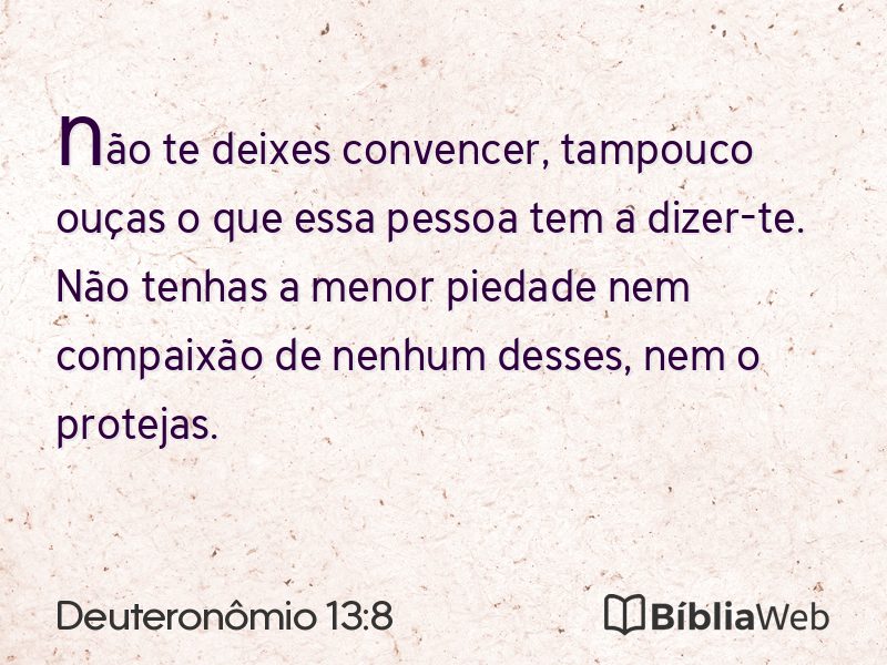 Deuteronômio 13:8 em imagem para compartilhar