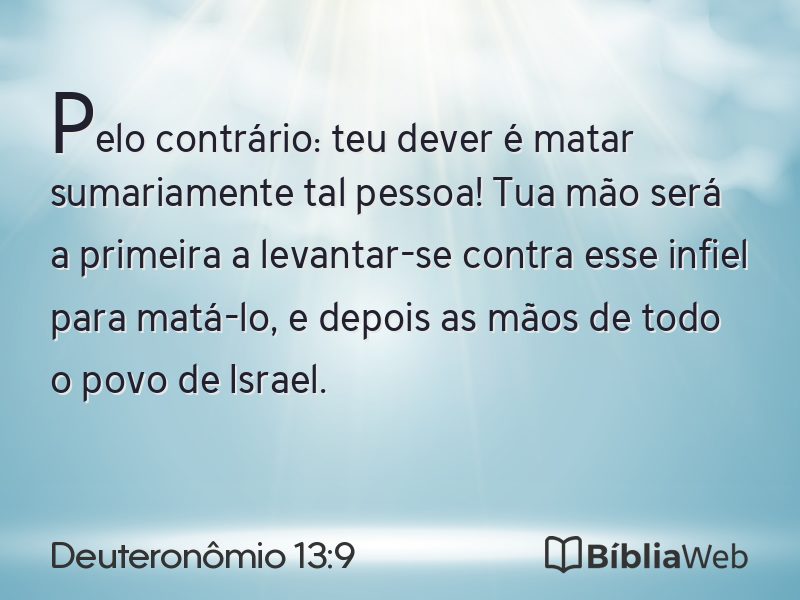 Deuteronômio 13:9 em imagem para compartilhar