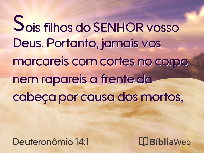 Deuteronômio 14:1 em imagem para compartilhar