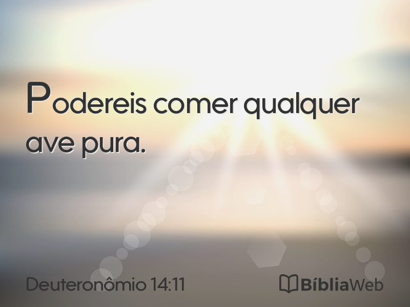 Deuteronômio 14:11 em imagem para compartilhar