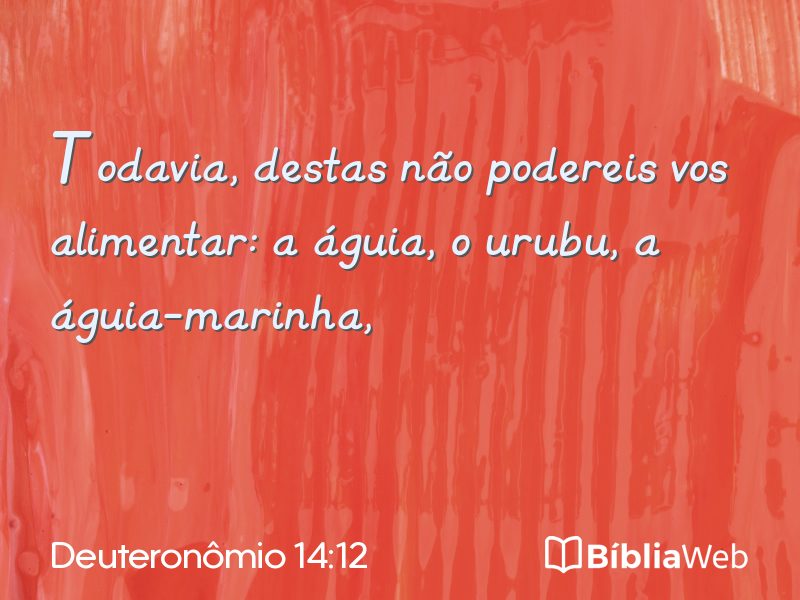 Deuteronômio 14:12 em imagem para compartilhar