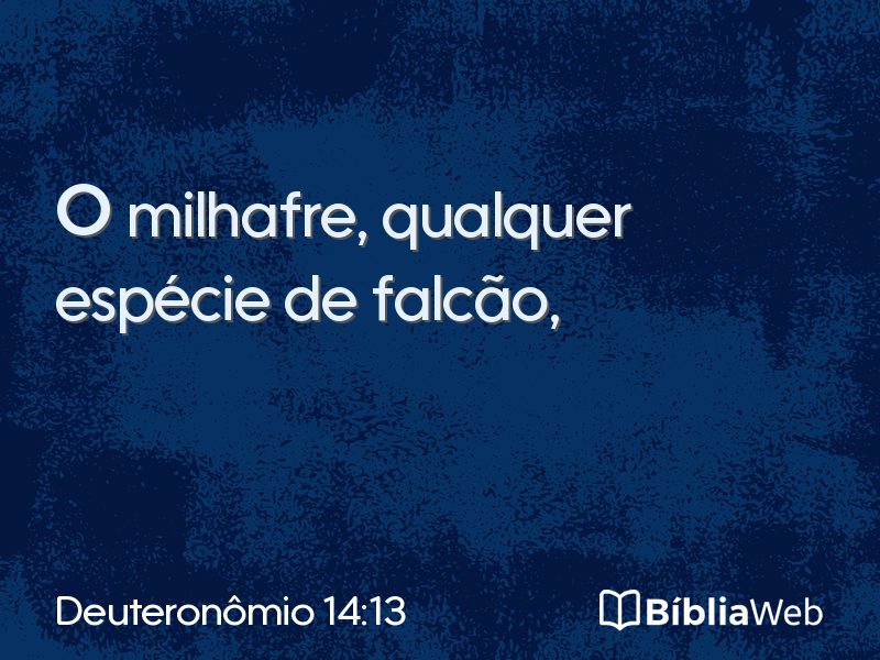 Deuteronômio 14:13 em imagem para compartilhar