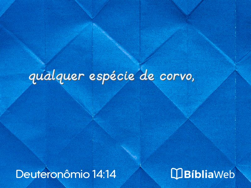 Deuteronômio 14:14 em imagem para compartilhar