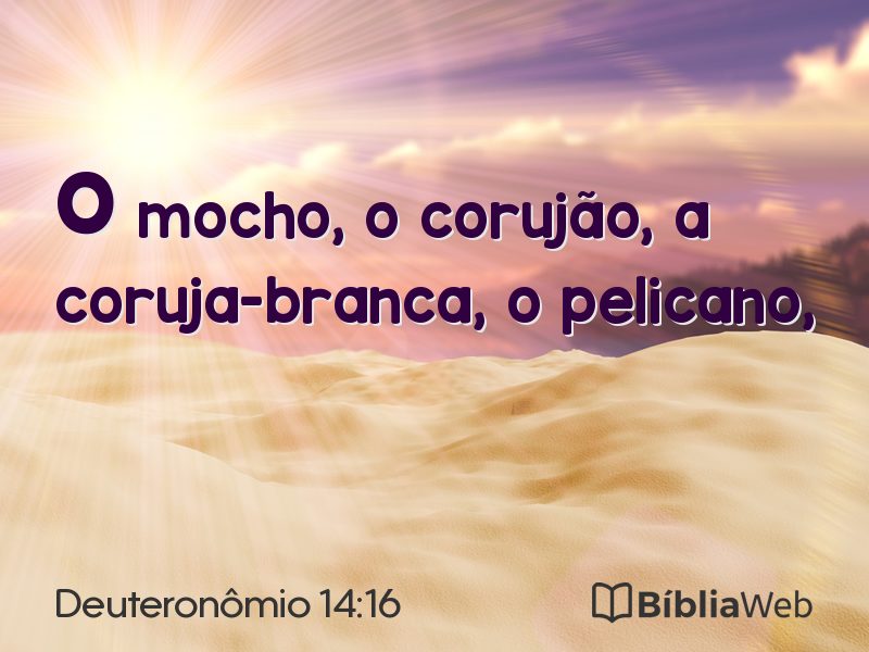 Deuteronômio 14:16 em imagem para compartilhar